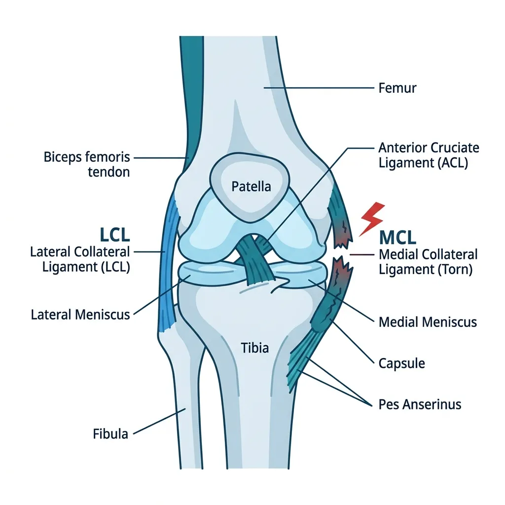 MCL Injury illustration